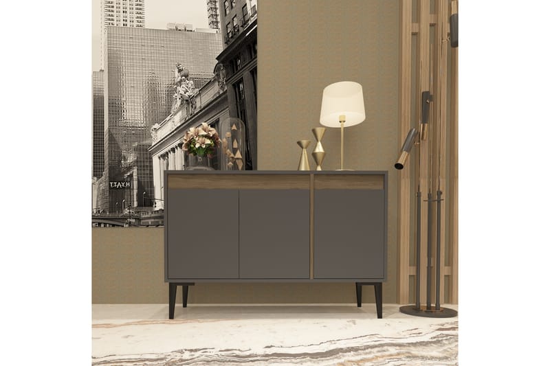 Konsollbord Emlak 120x75 cm Antracit/Brun - Hanah Home - Möbler - Bord & matgrupp - Avlastningsbord & sidobord - Konsolbord & hallbord