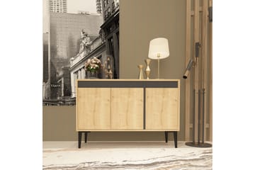 Konsollbord Emlak 120x75 cm Svart/Brun - Hanah Home - Möbler - Bord & matgrupp - Avlastningsbord & sidobord - Konsolbord & hallbord