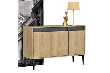 Konsollbord Emlak 120x75 cm Svart/Brun - Hanah Home - Möbler - Bord & matgrupp - Avlastningsbord & sidobord - Konsolbord & hallbord