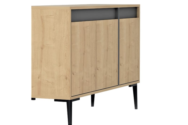Konsollbord Emlak 120x75 cm Svart/Brun - Hanah Home - Möbler - Bord & matgrupp - Avlastningsbord & sidobord - Konsolbord & hallbord
