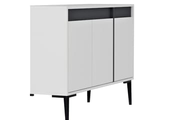 Konsollbord Emlak 120x75 cm Vit/Antracit - Hanah Home - Möbler - Bord & matgrupp - Avlastningsbord & sidobord - Konsolbord & hallbord