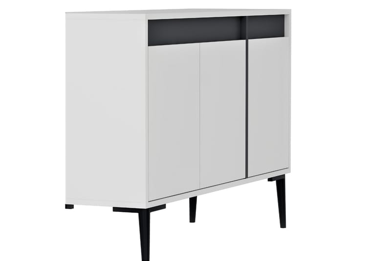 Konsollbord Emlak 120x75 cm Vit/Antracit - Hanah Home - Möbler - Bord & matgrupp - Avlastningsbord & sidobord - Konsolbord & hallbord