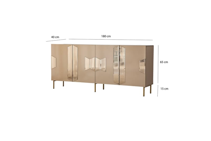 Konsollbord Gablitz 180 cm - Brons - Möbler - Bord & matgrupp - Avlastningsbord & sidobord - Konsolbord & hallbord