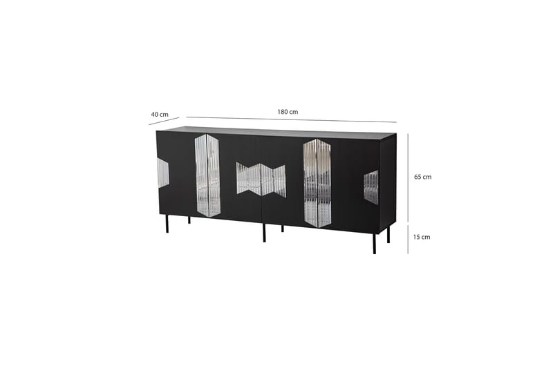 Konsollbord Gablitz 180 cm - Svart - Konsolbord & hallbord - Avlastningsbord & sidobord - Hallförvaring