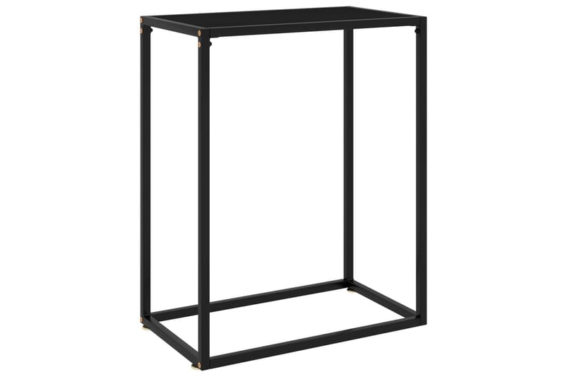 Avlastningsbord svart 60x35x75 cm härdat glas - Svart - Lampbord & sidobord - Brickbord & småbord