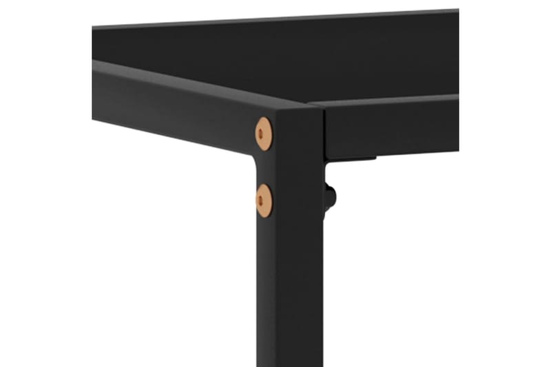 Avlastningsbord svart 60x35x75 cm härdat glas - Svart - Lampbord & sidobord - Brickbord & småbord