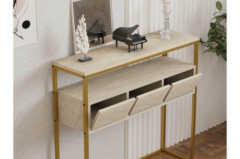 Konsollbord Ham 90 cm - Beige - Möbler - Bord & matgrupp - Avlastningsbord & sidobord - Konsolbord & hallbord