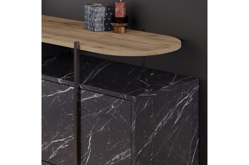 Konsollbord Hanley 150x86,2 cm Svart - Hanah Home - Möbler - Bord & matgrupp - Avlastningsbord & sidobord - Konsolbord & hallbord