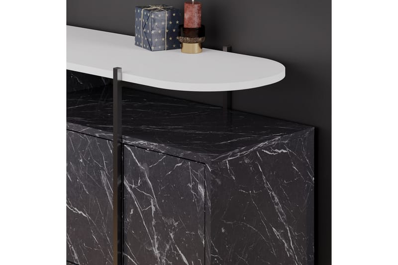 Konsollbord Hanley 150x86,2 cm Vit/Mörkbrun - Hanah Home - Möbler - Bord & matgrupp - Avlastningsbord & sidobord - Konsolbord & hallbord