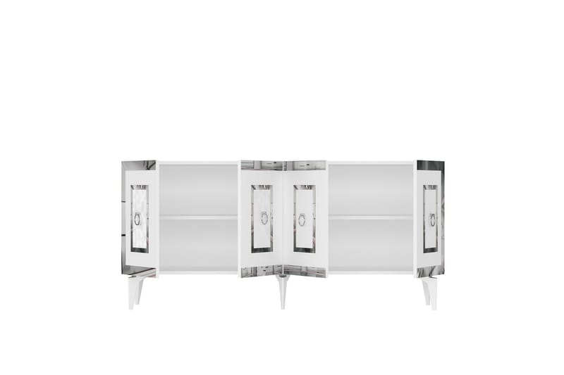 Konsollbord Harlen 150 cm - Vit/Silver - Möbler - Bord & matgrupp - Avlastningsbord & sidobord - Konsolbord & hallbord