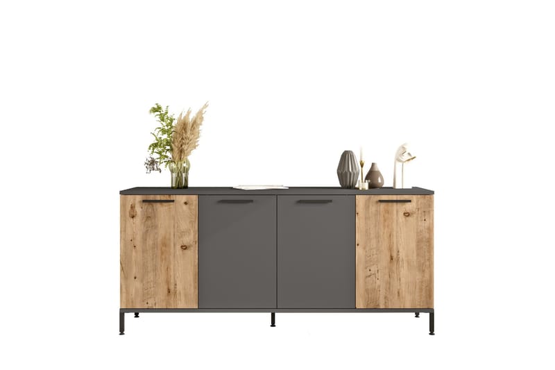 Konsollbord Jagmal 160x71,8 cm Antracit/Brun - Hanah Home - Möbler - Bord & matgrupp - Avlastningsbord & sidobord - Konsolbord & hallbord