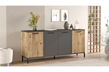 Jagmal Konsollbord 160x71,8 cm Antracit/Brun - Hanah Home - Möbler - Bord & matgrupp - Avlastningsbord & sidobord - Konsolbord & hallbord