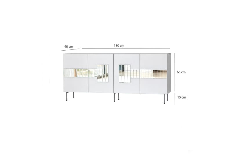 Konsollbord Jalacea 180 cm - Vit - Möbler - Bord & matgrupp - Avlastningsbord & sidobord - Konsolbord & hallbord