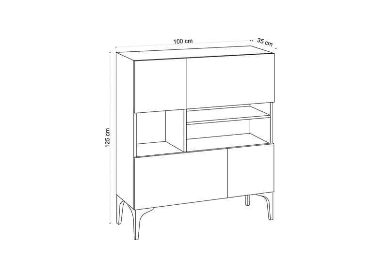 Konsollbord Kristoni 100 cm - Blå/Natur - Konsolbord & hallbord - Avlastningsbord & sidobord - Hallförvaring