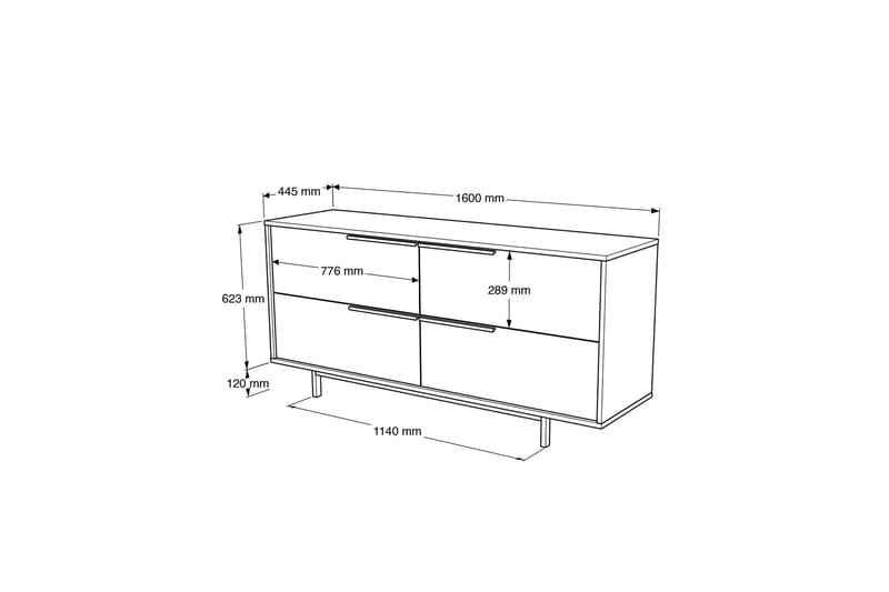 Konsollbord Liyakat 160 cm - Ek - Konsolbord & hallbord - Avlastningsbord & sidobord - Hallförvaring