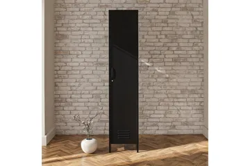 Konsollbord Loft24 Högskåp Mission District 38x40x185 cm, Svart Svart - Möbler - Bord & matgrupp - Avlastningsbord & sidobord - Konsolbord & hallbord