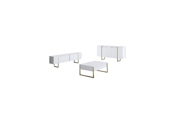 Konsollbord Luxe 160 cm - Vit/Guld - Möbler - Bord & matgrupp - Avlastningsbord & sidobord - Konsolbord & hallbord
