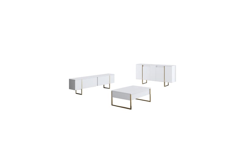 Konsollbord Luxe 160 cm - Vit/Guld - Möbler - Bord & matgrupp - Avlastningsbord & sidobord - Konsolbord & hallbord