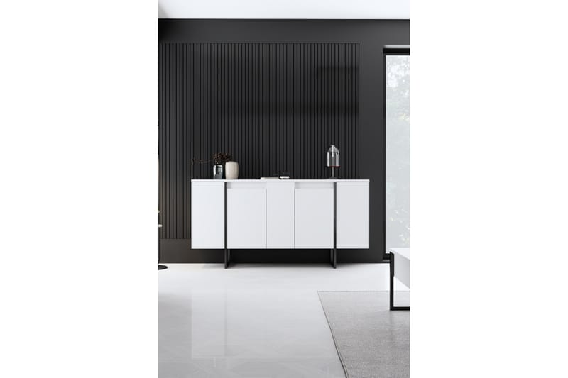 Konsollbord Luxe 160 cm - Vit/Svart - Möbler - Bord & matgrupp - Avlastningsbord & sidobord - Konsolbord & hallbord