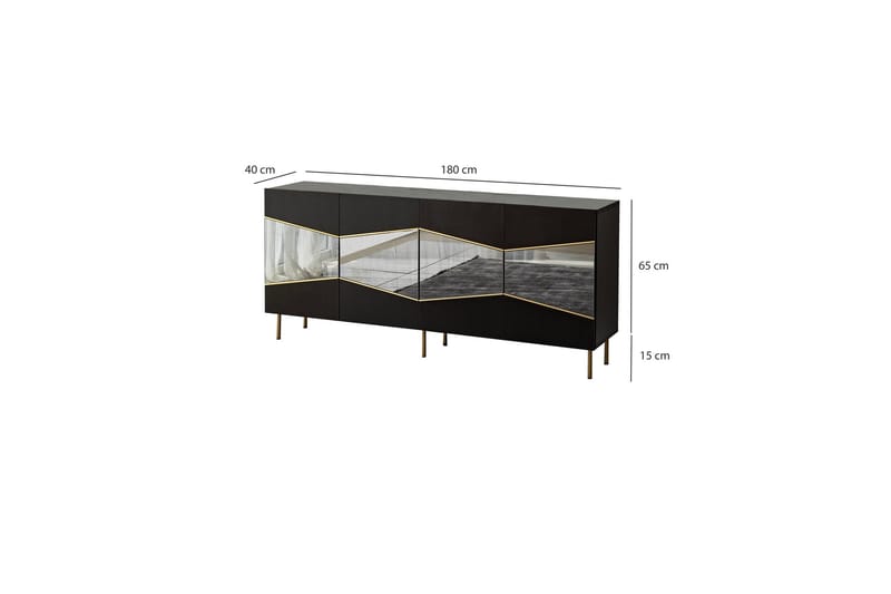Konsollbord Mami 180 cm - Svart - Möbler - Bord & matgrupp - Avlastningsbord & sidobord - Konsolbord & hallbord
