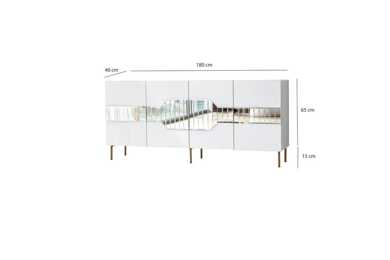 Konsollbord Milanda 180 cm - Vit - Möbler - Bord & matgrupp - Avlastningsbord & sidobord - Konsolbord & hallbord