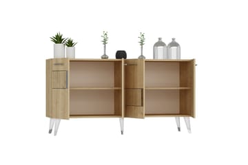 Konsollbord Moda 150 cm - Brun/Ek/Silver - Möbler - Bord & matgrupp - Avlastningsbord & sidobord - Konsolbord & hallbord