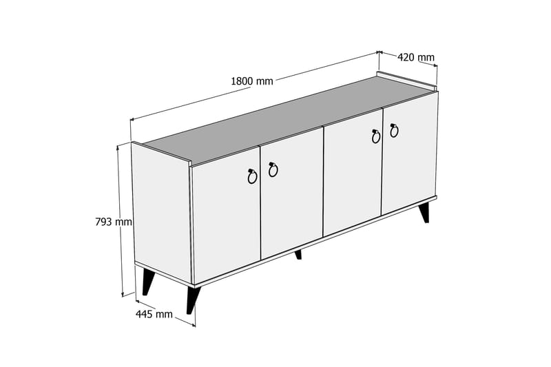 Konsollbord Narula 180 cm - Brun - Konsolbord & hallbord - Avlastningsbord & sidobord - Hallförvaring