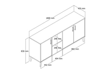 Konsollbord NO_BRAND Desgrar Konsollbord 180x80 cm Brun - Möbler - Bord & matgrupp - Avlastningsbord & sidobord - Konsolbord & hallbord