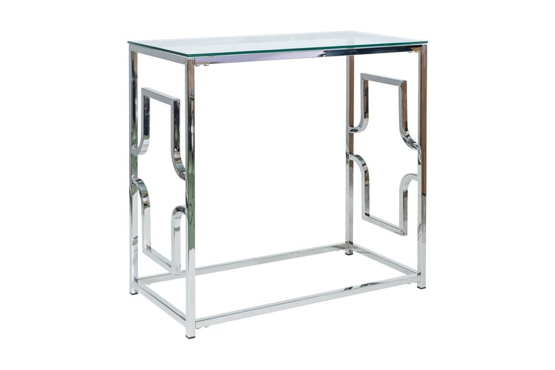 Konsollbord Opanel 80 cm - Glas/Silver - Konsolbord & hallbord - Avlastningsbord & sidobord - Hallförvaring