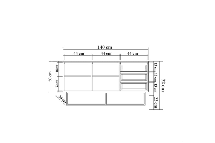 Konsollbord Ruba 140 cm - Mörkbrun/Svart - Konsolbord & hallbord - Avlastningsbord & sidobord - Hallförvaring