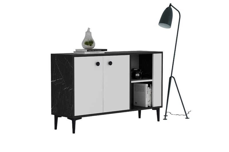 Konsollbord Sahra 120x75 cm Svart/Vit - Hanah Home - Möbler - Bord & matgrupp - Avlastningsbord & sidobord - Konsolbord & hallbord