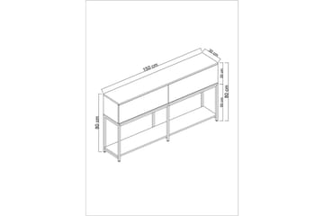 Konsollbord Tejmon 150 cm - Svart - Möbler - Bord & matgrupp - Avlastningsbord & sidobord - Konsolbord & hallbord