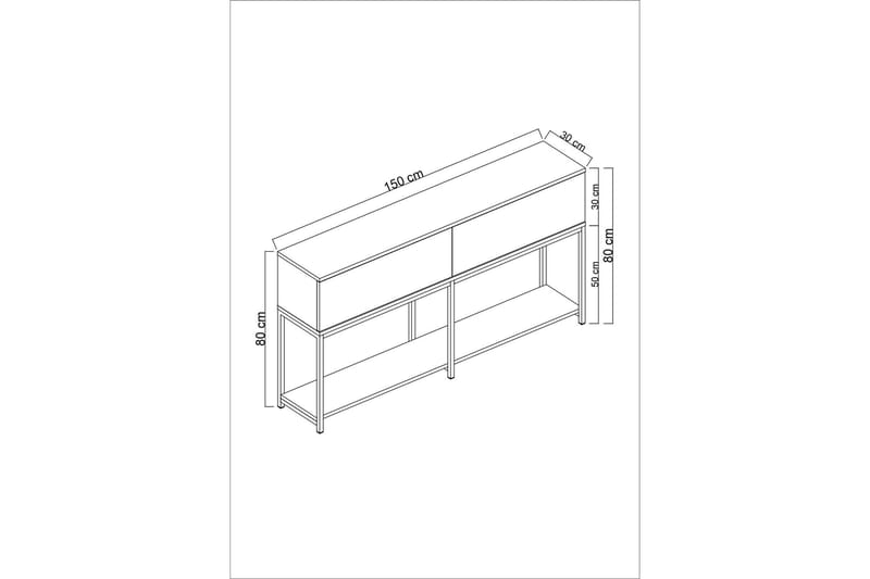 Konsollbord Tejmon 150 cm - Svart - Möbler - Bord & matgrupp - Avlastningsbord & sidobord - Konsolbord & hallbord