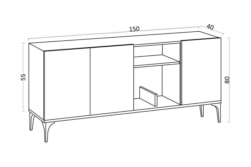 Konsollbord Urgby 120x80 cm - Vit - Möbler - Bord & matgrupp - Avlastningsbord & sidobord - Konsolbord & hallbord