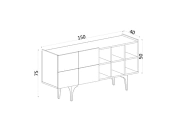 Konsollbord Urgby 150x75 cm - Vit - Möbler - Bord & matgrupp - Avlastningsbord & sidobord - Konsolbord & hallbord