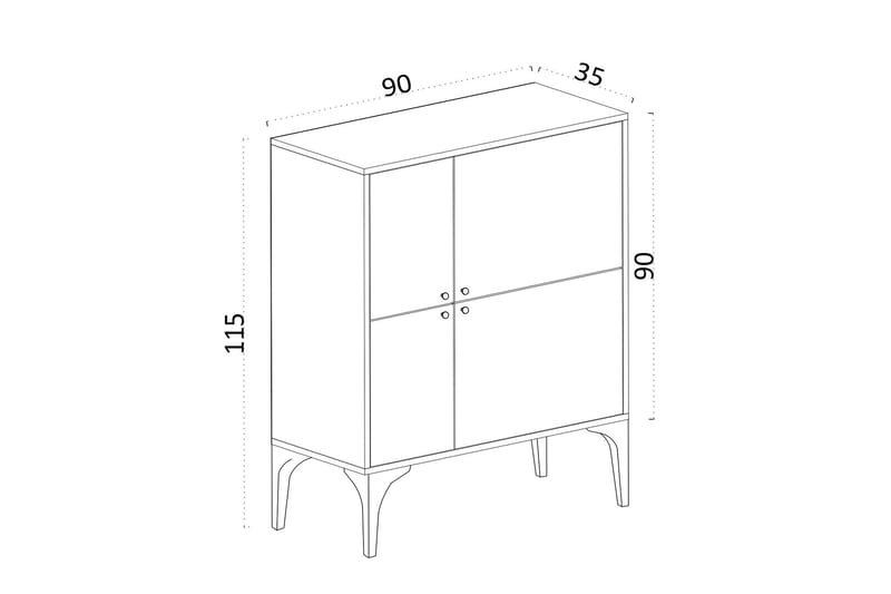 Konsollbord Urgby 90x115 cm - Vit - Möbler - Bord & matgrupp - Avlastningsbord & sidobord - Konsolbord & hallbord