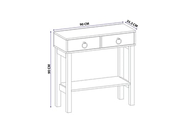 Konsollbord Valery 90x90 cm Vit - Hanah Home - Möbler - Bord & matgrupp - Avlastningsbord & sidobord - Konsolbord & hallbord