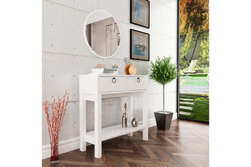 Konsollbord Valery 90x90 cm Vit - Hanah Home - Möbler - Bord & matgrupp - Avlastningsbord & sidobord - Konsolbord & hallbord