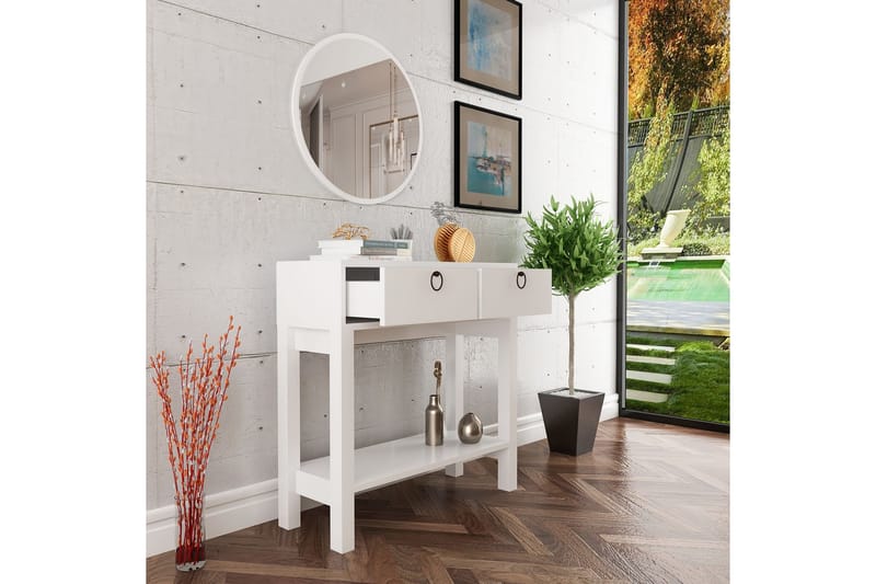 Konsollbord Valery 90x90 cm Vit - Hanah Home - Möbler - Bord & matgrupp - Avlastningsbord & sidobord - Konsolbord & hallbord