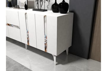 Konsollbord Vania 150 cm - Vit/Silver - Möbler - Bord & matgrupp - Avlastningsbord & sidobord - Konsolbord & hallbord