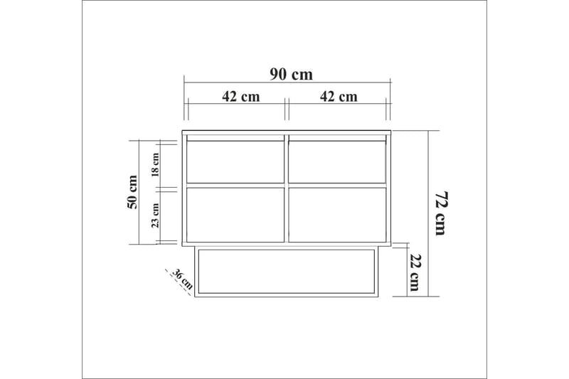 Konsollbord Viazuri 90 cm - Mörkbrun/Svart - Konsolbord & hallbord - Avlastningsbord & sidobord - Hallförvaring