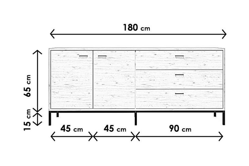 Konsollbord Zakkum 18080 cm - Brun - Konsolbord & hallbord - Avlastningsbord & sidobord - Hallförvaring