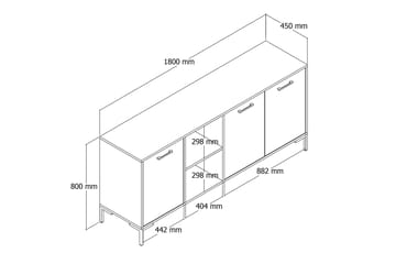 Konsollbord Zakkum 180x80 cm - Brun - Möbler - Bord & matgrupp - Avlastningsbord & sidobord - Konsolbord & hallbord