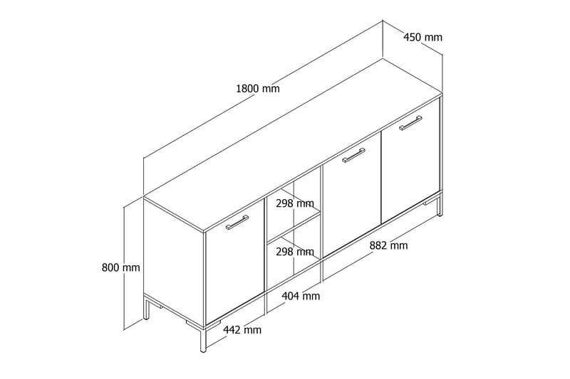 Konsollbord Zakkum 180x80 cm - Brun - Konsolbord & hallbord - Avlastningsbord & sidobord - Hallförvaring