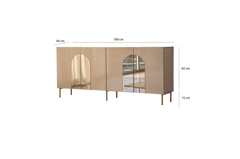 Konsollbord Puento 180 cm - Brons/Guld - Möbler - Bord & matgrupp - Avlastningsbord & sidobord - Konsolbord & hallbord