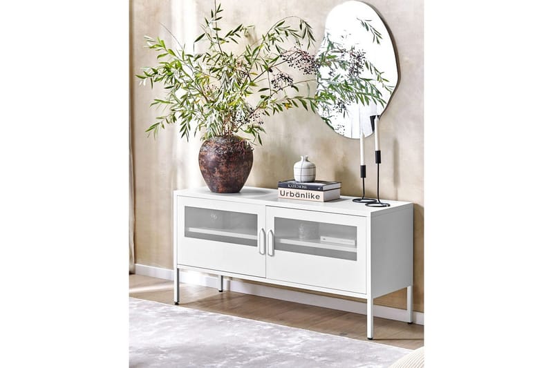 Kontorsskåp Morley Vit - Vit - Möbler - Bord & matgrupp - Avlastningsbord & sidobord - Lampbord & sidobord