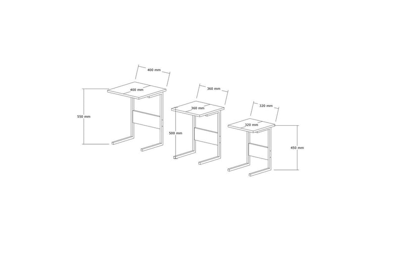 Korra Satsbord 40 cm - Svart - Möbler - Bord & matgrupp - Avlastningsbord & sidobord - Satsbord