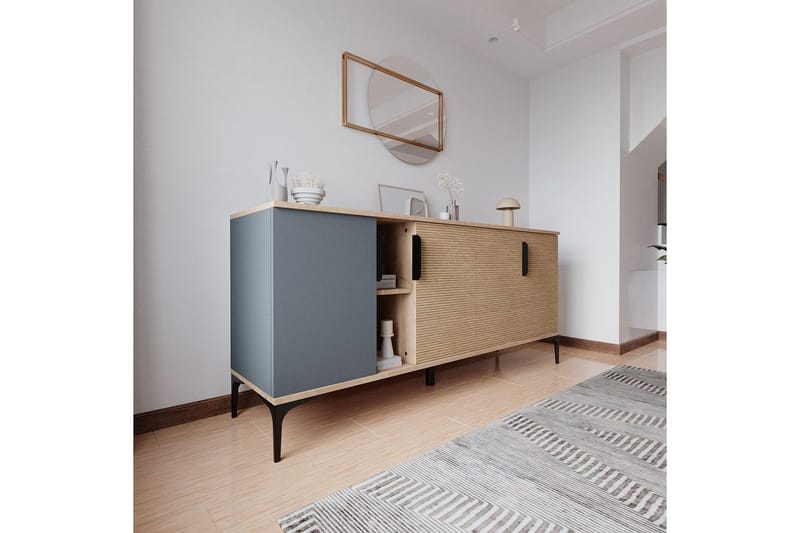 Kunar Konsollbord 180 cm - Antracit/Natur - Möbler - Bord & matgrupp - Avlastningsbord & sidobord - Konsolbord & hallbord