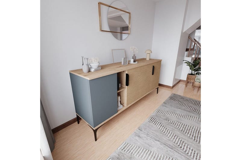 Kunar Konsollbord 180 cm - Antracit/Natur - Möbler - Bord & matgrupp - Avlastningsbord & sidobord - Konsolbord & hallbord