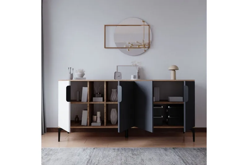 Kunar Konsollbord 180 cm - Vit/Antracit - Möbler - Bord & matgrupp - Avlastningsbord & sidobord - Konsolbord & hallbord